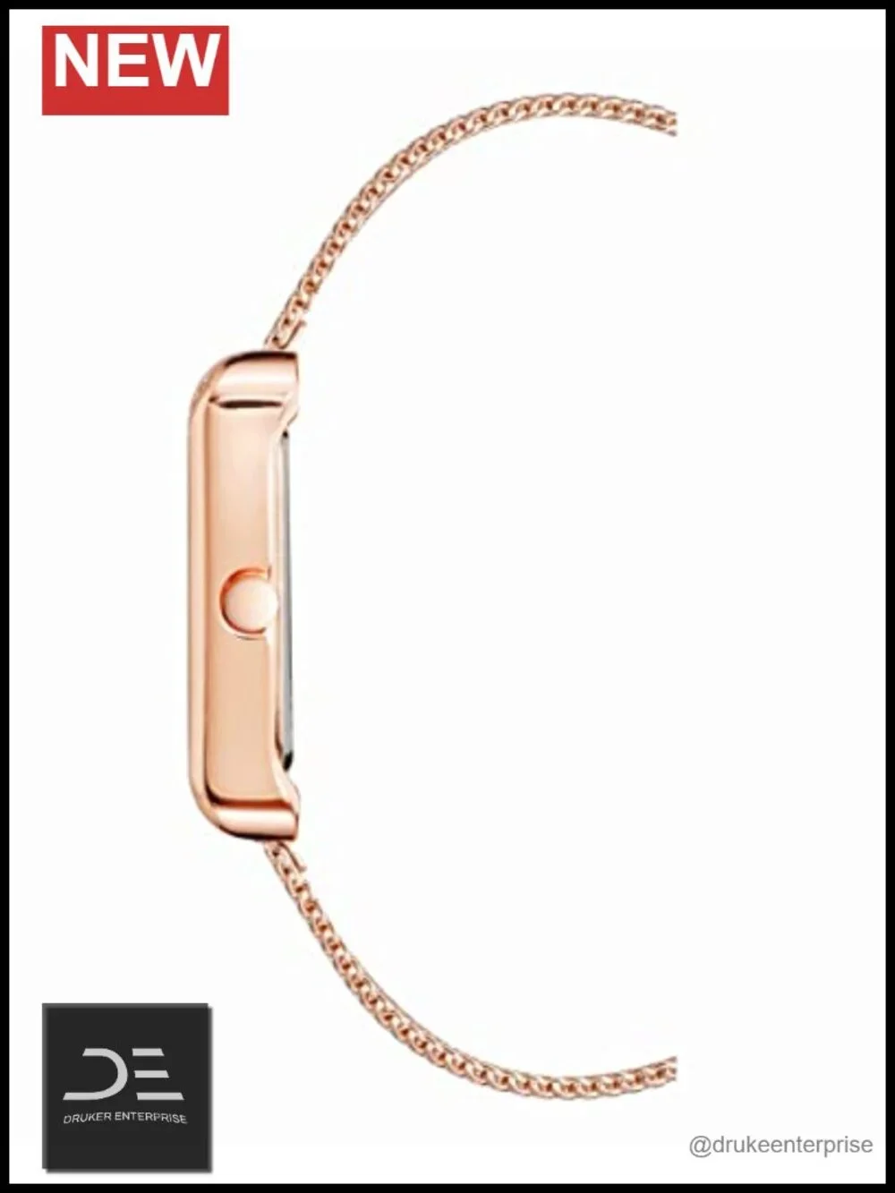 Women's Mesh Bracelet Watch with Mineral Crystal Lens
